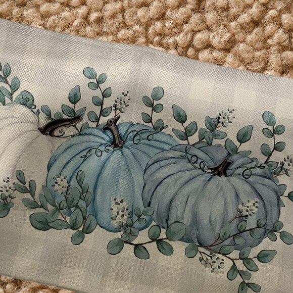 Pumpkin Placemats 8pc Fall Table Decor Thanksgiving Halloween Plaid Decorations - Picture 3 of 8